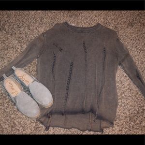 Distressed Brown Sweater